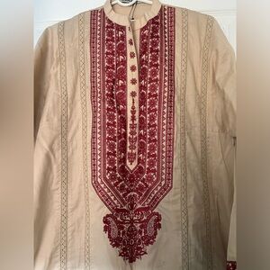 Pakistani/ Indian  beige/red dress